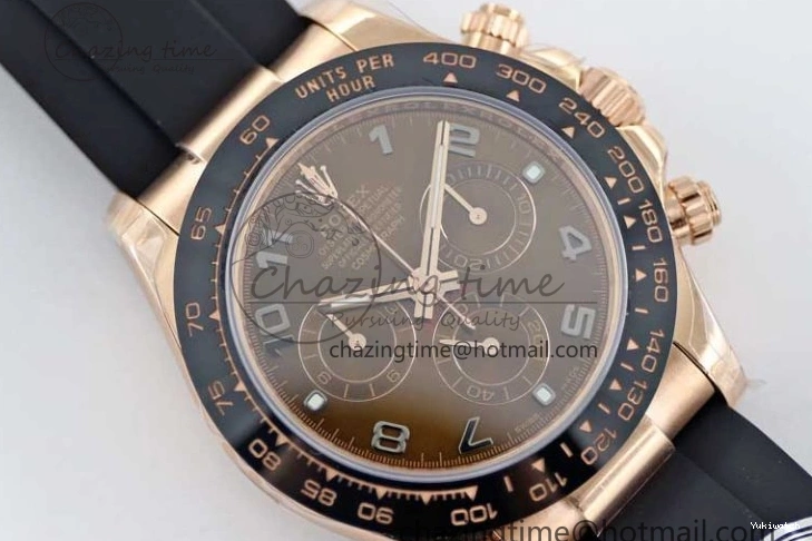 Steel 116515 Best RG Oysterflex A7750 904L Dial Edition Daytona Strap 1:1 on TWF Brown Roman 0419